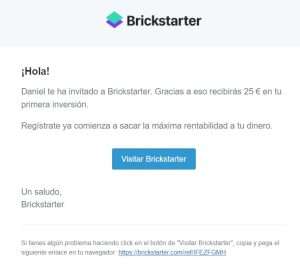 Lee más sobre el artículo Código Promocional Brickstarter – 25 euros para INVERTIR